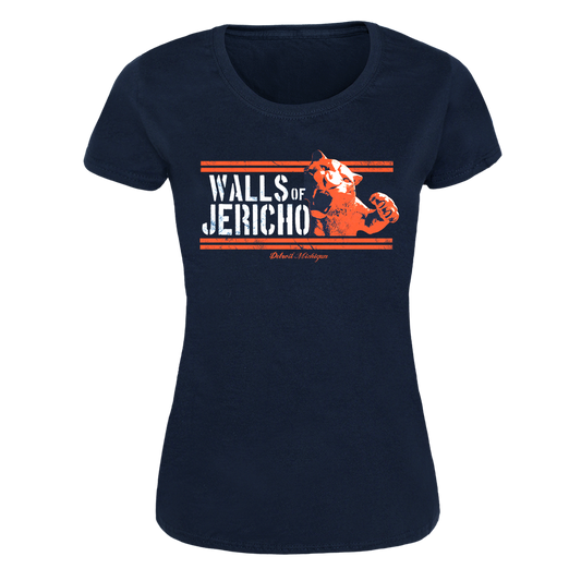 Walls of Jericho "Tiger" Girly Shirt (navy)