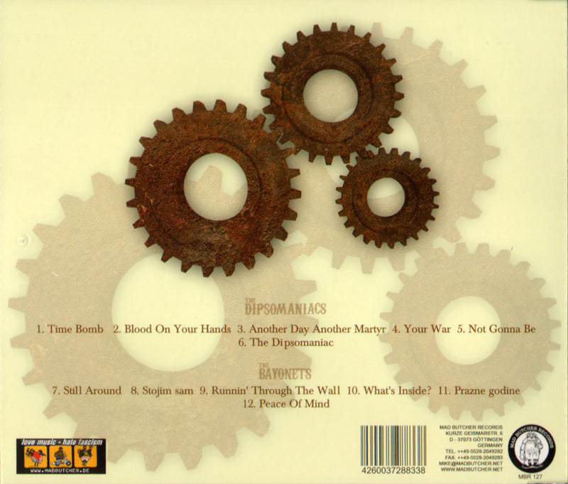 split Dipsomaniacs / The Bayonets "Well connected" CD