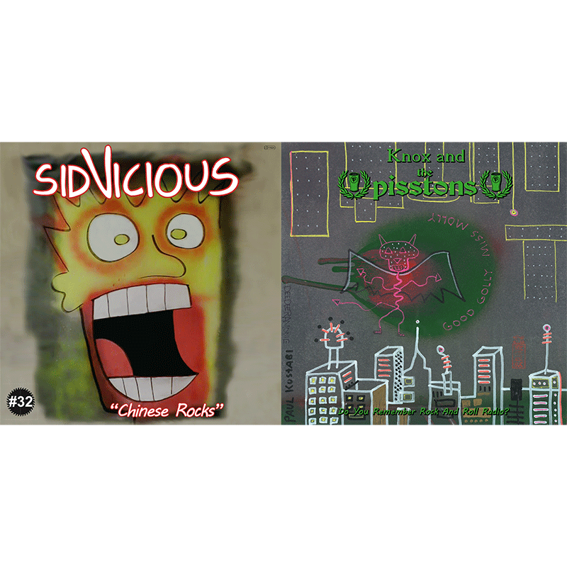 split Sid Vicious / Knox and The Pisstons "same" 7" (lim 500, colored, sawblade)