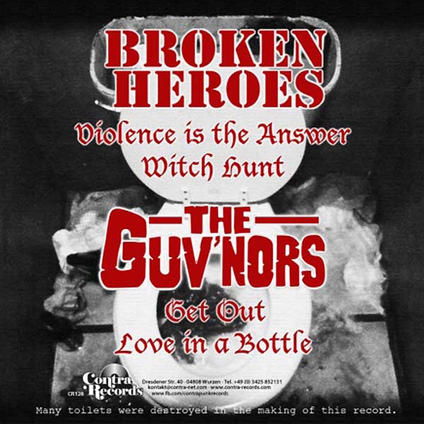 split Broken Heroes / Guv`nors "Keep on Drinkin" EP 7" (lim. 380, black)