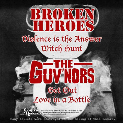 split Broken Heroes / Guv`nors "Keep on Drinkin" EP 7" (lim. 380, black)