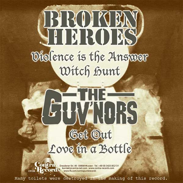 split Broken Heroes / Guv`nors "Keep on Drinkin" EP 7" (lim. 134, red)