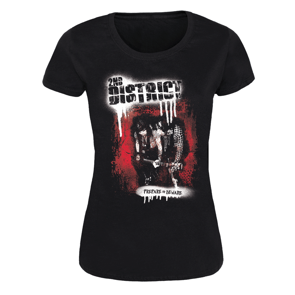2nd District "Prepare or Beware" Girly Shirt (black)